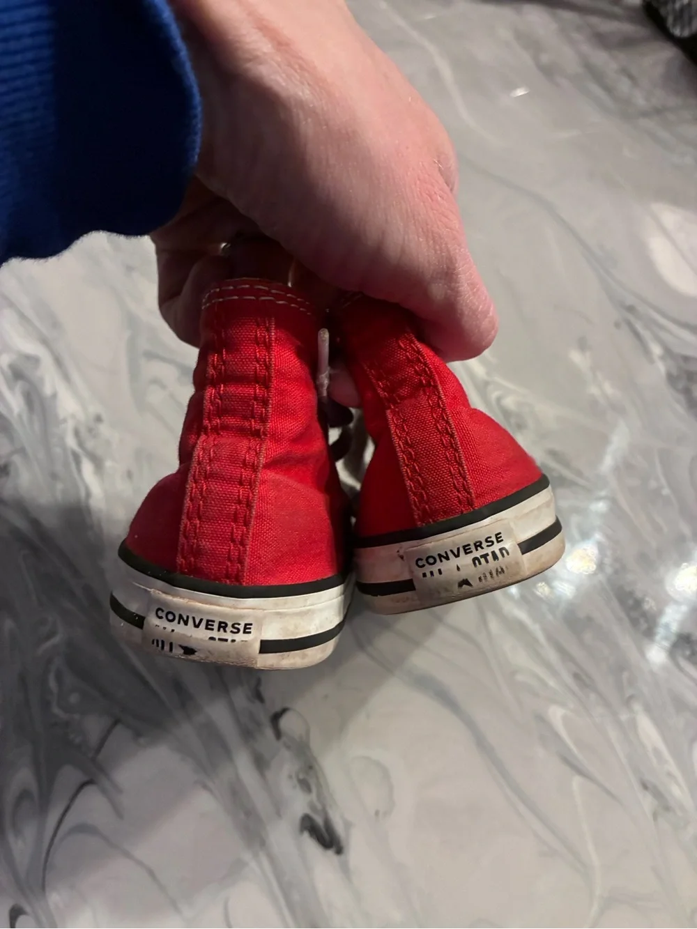 Kids Red Canvas High-Top Sneakers Chucks